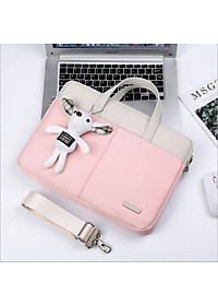 Túi chống sốc dành cho laptop macbook kèm gấu bông siêu cute đáng yêu