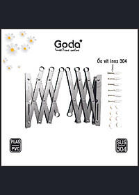 Giàn phơi xếp ống 19 inox 304 loại 1.2m loại mới (4 ống) GD-154