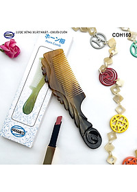  Lược Sừng Vân Nưa Chuôi Cuốn (Size: XL-20cm) Họa Tiết Uốn Lượn Sắc Sảo, Chăm sóc tóc - COH160