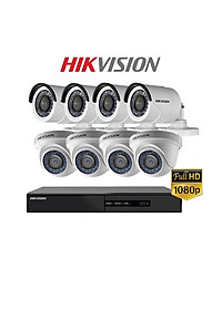Bộ Camera Quan Sát HIKVISION 8 Kênh 2.0MP FHD 1080P – Trọn bộ 8 mắt 2.0MPX – Đủ Phụ Kiện Lắp Đặt ( HDD1TB ) – Hàng Chính hãng