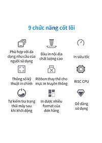Máy in nhiệt Deli DL-750W in đơn hàng, tem mã vạch, hóa đơn, livestream, dùng giấy in nhiệt tự dán - Hàng chính hãng