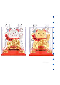 Mèo Thần Tài Ôm Hũ Vàng, Túi Vàng Vẫy Tay Dùng Pin Năng Lượng Mặt Trời - HENRYSA