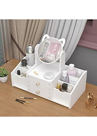 Kệ , Tủ Mỹ Phẩm Trang Điểm Để Bàn Có Gương Nhiều Ngăn - Hàng Chính Hãng 
