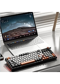 Bàn Phím Cơ Gaming không dây MK95 Bluetooth + USB + Cáp Pin sạc TypeC Hotswap cho máy tính laptop điện thoại hàng nhập khẩu