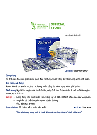 Viên ngậm Ho thảo mộc Zalocol hỗ trợ giảm đau rát họng, khản tiếng do viêm họng, viêm phế quản (Hộp 20 viên) - Genat