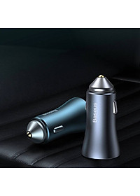 Tẩu củ sạc nhanh 40W cổng PD type c và USB hiệu Baseus Goldern Contactor  Pro đa năng cho xe hơi / xe ô tô trang bị LED đổi màu, Quick Charge 3.0 / Quick Chagre 4.0, PD 3.0, smartchip BPS 2.0 - Hàng nhập khẩu