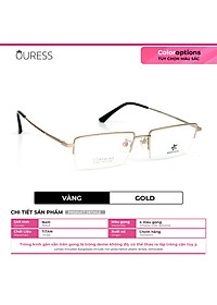 Gọng kính titanium LS9002 nửa khung thời trang nam cao cấp siêu nhẹ siêu bền OURESS