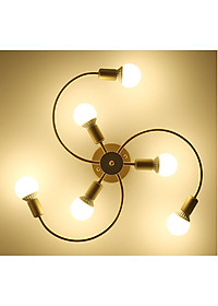 Đèn trần LERAT loại 6 bóng hiện đại trang trí nội thất sang trọng - kèm bóng LED chuyên dụng - (92).