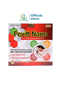 Bổ máu Fevitt Nano HDPHARMA bổ sung Sắt hữu cơ Fumarat, Acid Folic 100 viên