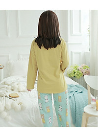 Bộ Đồ Bầu Và Sau Sinh Azuno AZ1014 Mặc Nhà Dài Tay Thu Đông Có thiết Kế Khe Mở Cho Con Bú Tiện Lợi