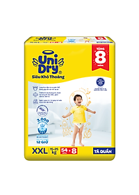 Tã quần UniDry Siêu khô thoáng gói Jumbo mới size XXL