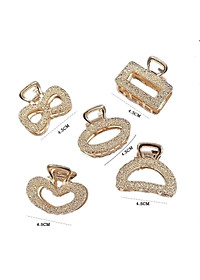 Set 5 Kẹp Tóc Vàng Đính Đá Siêu Xinh, Kẹp Tóc Hàn Quốc Mẩu Mới Hot Trend 2020