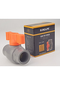 Van uPVC thân đúc bi nhưa ABS 21, 27, 34, 42, 49, 60mm Eurolife EL-VN (tay cam)