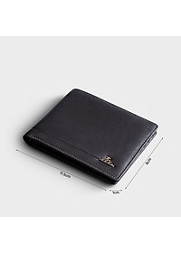 Ví nam da bò Lata ( Thời trang nam gấp 2 dáng ngang - Ví da thật LVN98 )