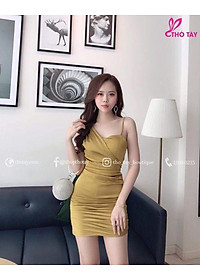 Đầm body ôm 2 dây thiết kế khoét vai dự tiệc