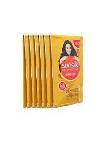 Dầu gội Sunsilk Mềm mượt diệu kỳ (Vàng) Dây 10 gói