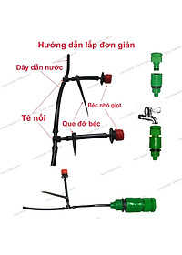 Bộ 30 béc tưới cây 8 tia nhỏ giọt kèm 25m dây và đầy đủ phụ kiện 206848