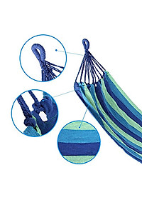 Võng Dù Kẻ Sọc Du Lịch 2 Lớp Dày Dặn, Chịu Lực Cao Size 180cm x 80cm (Giao Mẫu Ngẫu Nhiên)