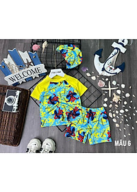 Bộ đồ bơi cho bé trai hình Siêu nhân Superman Người dơi từ 12-40kg hàng thiết kế cao cấp (kèm nón bơi)