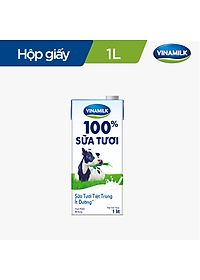 Thùng 12 Hộp Sữa Tươi Tiệt Trùng Vinamilk 100% Ít Đường (1L)