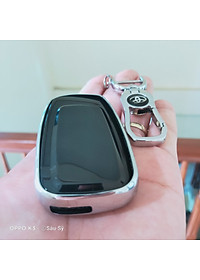 Bao chìa khoá ô tô xe Toyota Corolla CROSS nút silicon mạ crom Full hộp