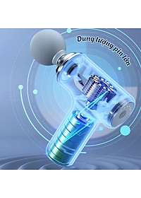 [LOẠI 1 PIN KHỎE]Máy Massage Cầm Tay Mini Súng mát-xa Cầm Tay Đấm Lưng Trị Liệu Cổ Vai Gáy 4 Đầu 6 Chế Độ FUJIMAX