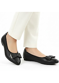 Giày Nữ Búp Bê Đế Bệt HÀ NAM Da Bò Thật Thời Trang Cao Cấp 2cm GBBN2038