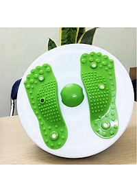 Đĩa xoay eo tập thể dục 360 độ bàn xoay tập cơ bụng cho eo thon tại nhà và phòng gym có hạt massage bàn chân