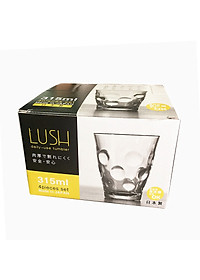 Bộ 04 cốc thủy tinh cao cấp chịu nhiệt họa tiết tròn mang lại vẻ trang nhã, sang trọng - nội địa Nhật Bản 