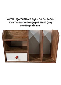 Kệ Sách Để Bàn Nhỏ Gọn, Nhiều Ngăn, Decor Bàn Làm Việc Gọn Gàng, Phủ Melamin Chống Nước, Dễ Lắp Đặt, Nhiều Màu Thương Hiệu Gosashi-SDB5Ngan1NK