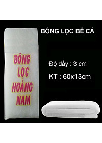 Bộ 2 Bông Lọc Bể Cá Hoàng Nam Trắng 60x13cm - Vật Liệu Lọc Nước Hồ Cá Cao Cấp