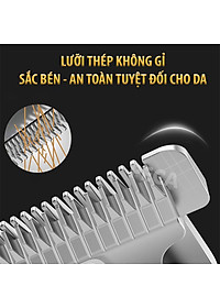 Tông đơ cắt tóc chuyên nghiệp KEMEI KM-802 công suất mạnh mẽ 10W có màn hình LCD hiển thị thông minh, sử dụng sạc USB sạc nhanh pin trâu 3h, tăng đơ, tondor dùng cho gia đình, salon tiệm tóc barber - hãng phân phối chính thức