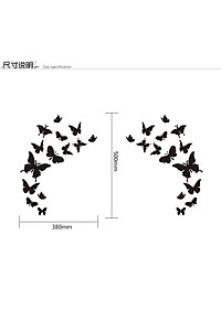 Bộ decal dán tường trang trí 3D sáng tạo cao cấp (M1) 14 bướm