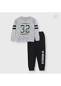 Bộ bé trai BIGFOX - MISS MEOW thu đông, bộ dài tay cho bé phong cách Âu Mỹ in số 32 12 - 43kg