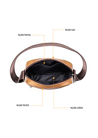 Túi đeo chéo nam DA BÒ THẬT phong cách mới  - BEE GEE DCN9214