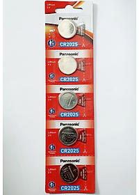 Vỉ 5 Viên Pin CR2025 ( CR 2025/5BE x 1 Vỉ ) Panasonic Lithium 3V - Hàng Chính Hãng