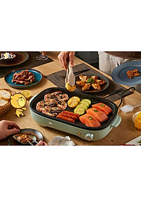 Nồi Điện Đa Năng, Nồi Lẩu Nướng Đa Năng BEAR SUBE004 3 Khay Rời Dung Tích 4L, Công Suất 1200W - Hàng Chính Hãng