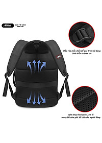 Balo Đi Phượt Cỡ Lớn Đa Ngăn Chống Nước Xbags Leader Cao Cấp Màu Đen, Đựng Laptop 17 Inch, Ngăn Chính Mở 180 Độ, Mạnh Mẽ Cá Tính!