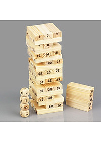 Đồ Chơi Rút Gỗ Cỡ Lớn Cao Cấp – Chọn Size - 54 Thanh Rút Gỗ Kèm 4 Con Súc Sắc Cho Bé – Bộ Đồ Chơi Rút Gỗ Chính Hãng miDoctor