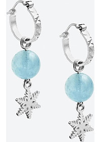 Bông tai hoa tuyết đá thiên nhiên - Ngọc Quý Gemstones