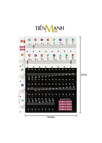 Sticker Dán nốt bàn phím cho Đàn Piano và Organ - Decal đánh dấu vị trí note nhạc dùng cho tất cả Đàn 88, 61, 54, 49 Phím Hàng Chính Hãng - Kèm Móng Gẩy DreamMaker