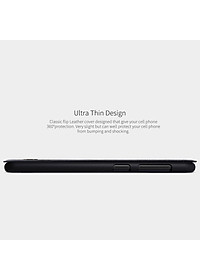 Bao Da Da Bò Cho Samsung Galaxy M20 hiệu Nillkin Qin Có Ngăn Đựng Thẻ - Hàng Chính Hãng