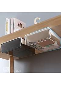 Ngăn Kéo Nhựa Nhỏ Mini, Khay Đựng Bút Gắn, Hộp ngăn kéo Treo Dưới Bàn Làm Việc Giúp Cất Giữ Gọn Gàng Bàn Làm Việc (Giao Màu Ngẫu Nhiên)