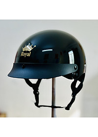 Mũ bảo hiểm xe máy 1/2 Royal M162 có lưỡi trai màu đen dành cho cả nam và nữ chính hãng