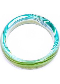 Vòng tay đá mã não xanh bản dày mệnh mộc hỏa - Ngọc Qúy Gemstones