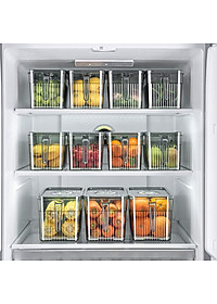Hộp Đựng Thực Phẩm Tủ Lạnh Loại To 5L Có Quai Xách Và Giá Lỗ Tách Nước Tiện Lợi Phân Phối Chính Hãng 