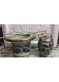 Điếu bát men rạn cổ gốm sứ Gia Hưng Bát Tràng