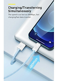 Cáp sạc nhanh IP 2.4A, Cáp sạc nhanh truyền dữ liệu Baseus Dynamic Series Fast Charging Cable 2.4A cho iPhone, iPad - Hàng chính hãng