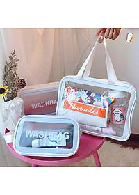 Túi Đựng Mỹ Phẩm, Đồ Trang Điểm Đi Du Lịch Washbag Trong Suốt Chống Thấm Nước Tiện Lợi Nhiều Kích Thước Nhiều Mẫu Chính Hãng