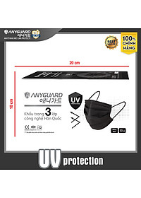 [NEW] Khẩu Trang Anyguard Hàn Quốc 3 Lớp Màu Đen Chính Hãng -  Lọc 99% Vi Khuẩn, UV Protection (Hộp 30 Cái) - Bảo Vệ Hằng Ngày - Tiêu Chuẩn Công Nghệ Hàn Quốc - ISO 9001:2015, ISO 13485:2016, QCVN 01:2017/BTC
